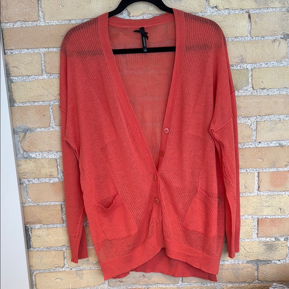 Ginger Women's Coral Cardigan Sweater